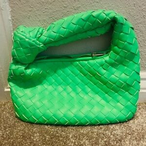 Green Woven Handbag